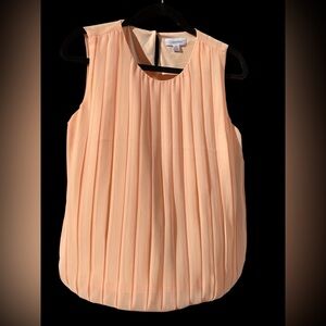 Calvin Klein Light Peach Pleated Blouse